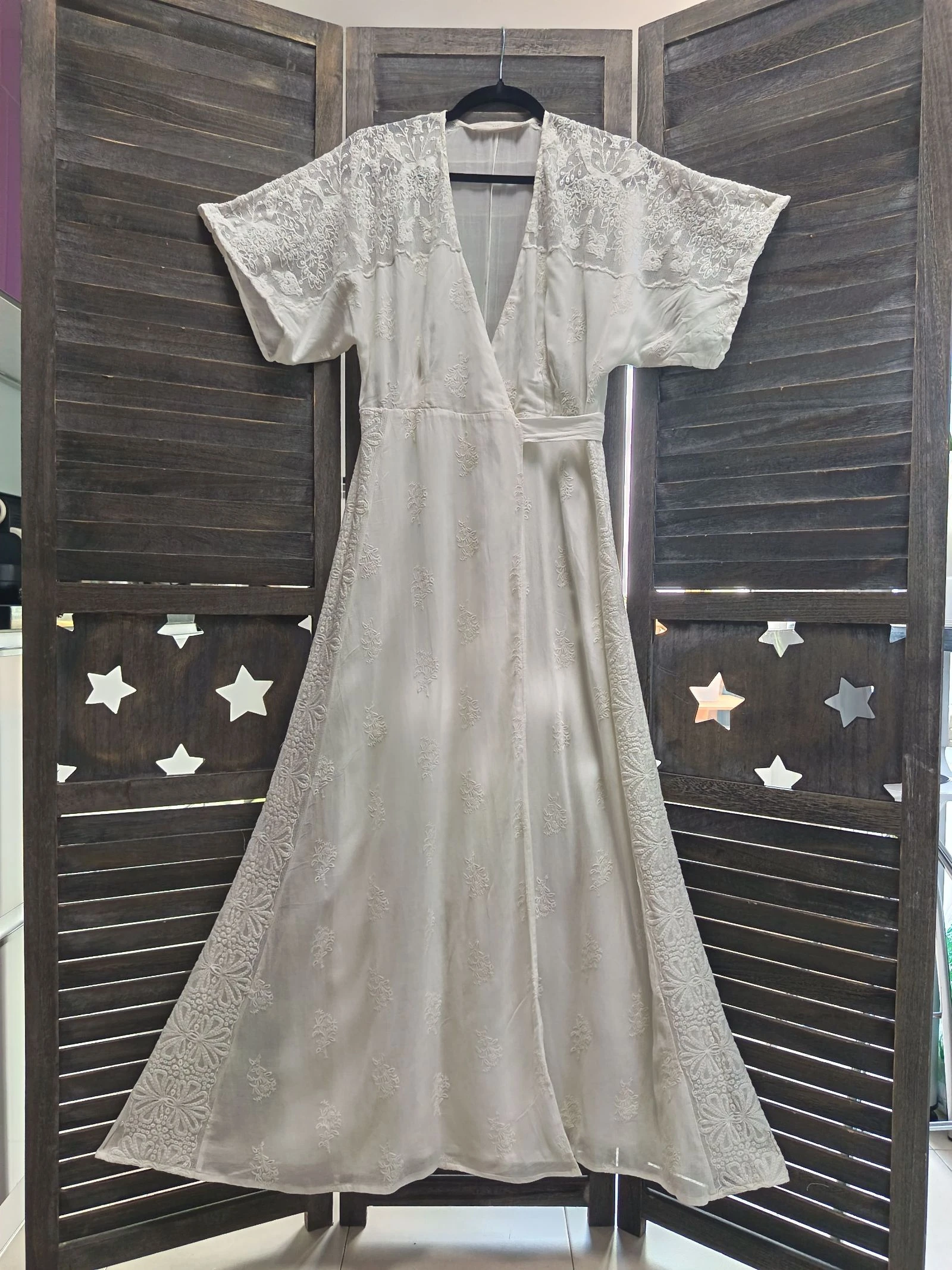 Vestido Blanco Bordado  ♡ ZARA * Talla L